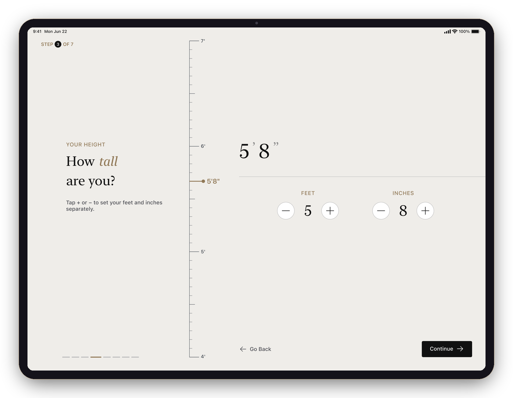 Step — height, a vertical ruler